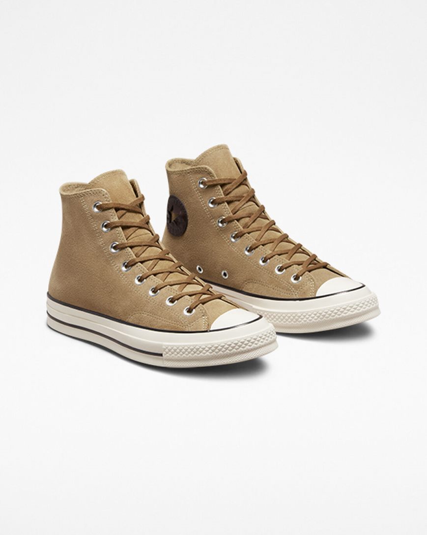Women's Converse Chuck 70 Suede High Top Shoes Brown / Black | AU 834C0M